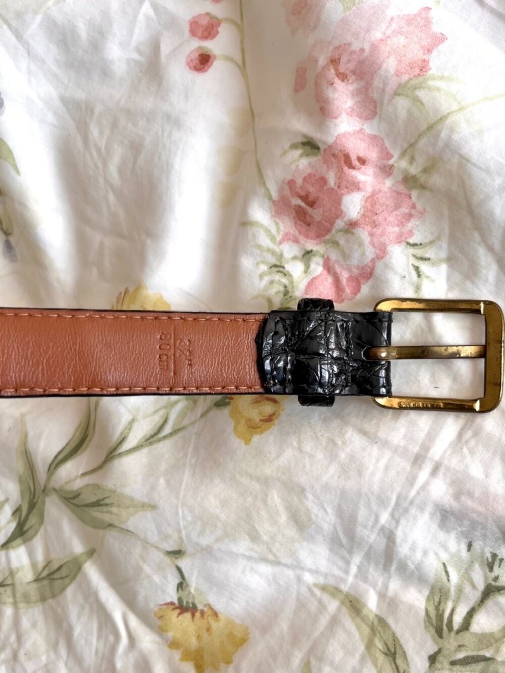 Vintage Dior Snakeskin Patterned Leather Belt - Picture 3 of 6